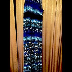 - AB Studio Maxi Dress Size Large Blue